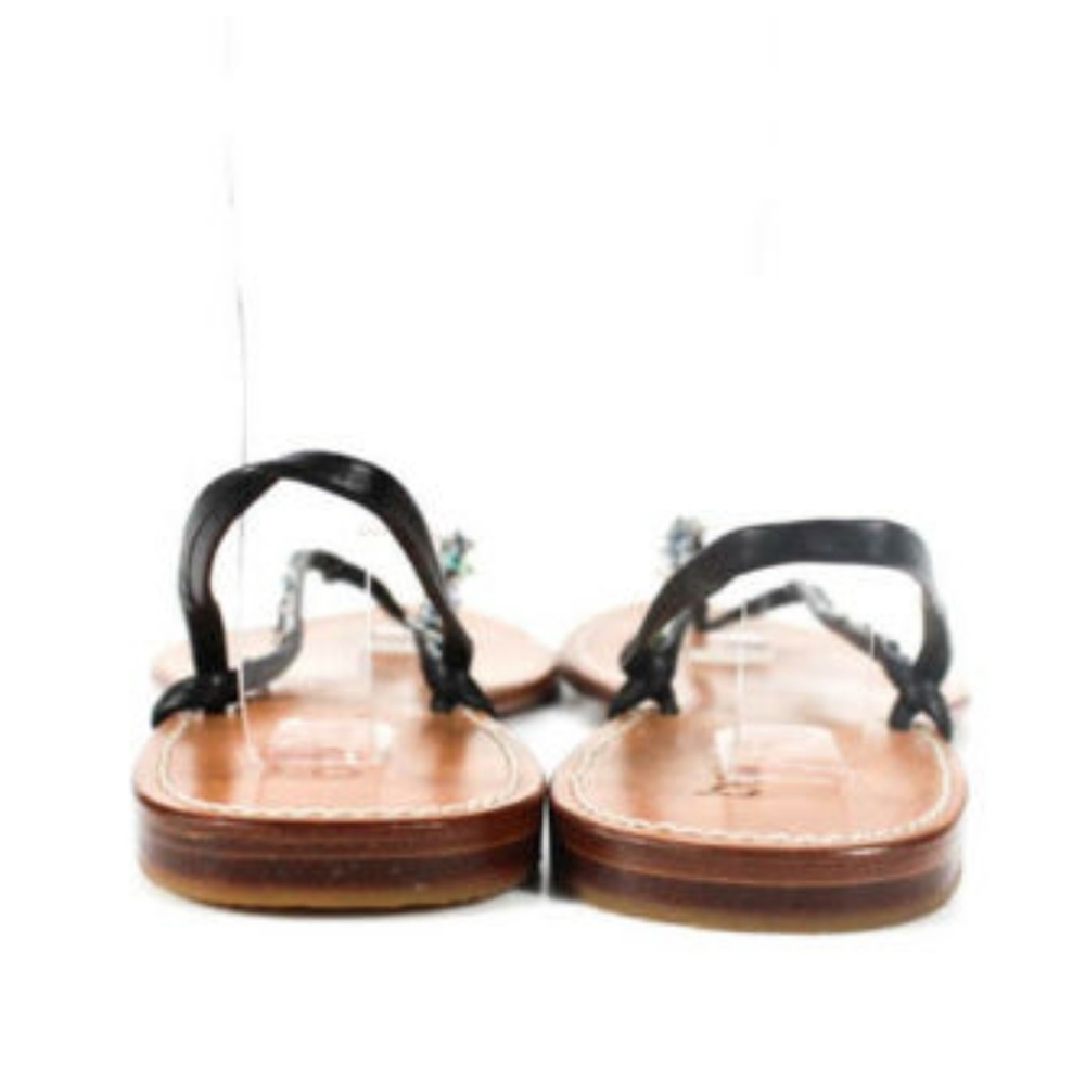 BOEM PLAGE BLACK LEATHER BEADED SANDALS Sz 35 - Picture 3 of 6